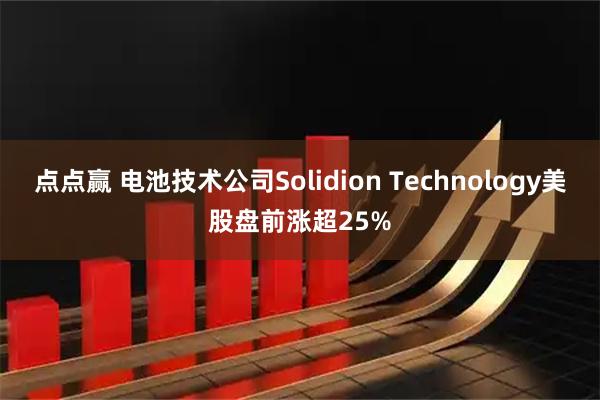 点点赢 电池技术公司Solidion Technology美股盘前涨超25%